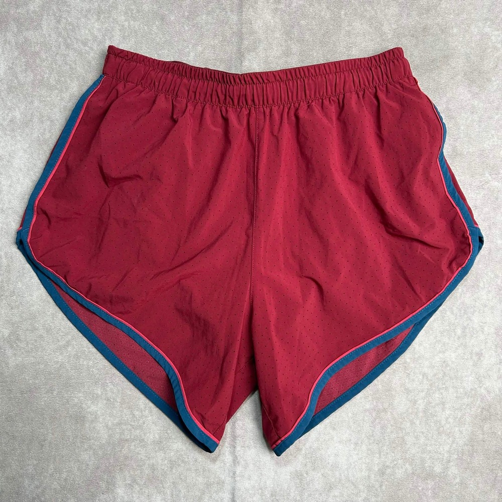 Rabbit Womens Running Shorts Burgundy Blue Performance Athletic Size MD